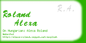 roland alexa business card